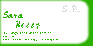 sara weitz business card